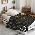 thumbnail image 5 of 50th Birthday Gifts for Women Men Blanket Decorations Happy 1972 50 Year Old Gift Wife Mom Husband Dad Cheers to Years Back in Flannel Throw Black 60''x50'', 5 of 5