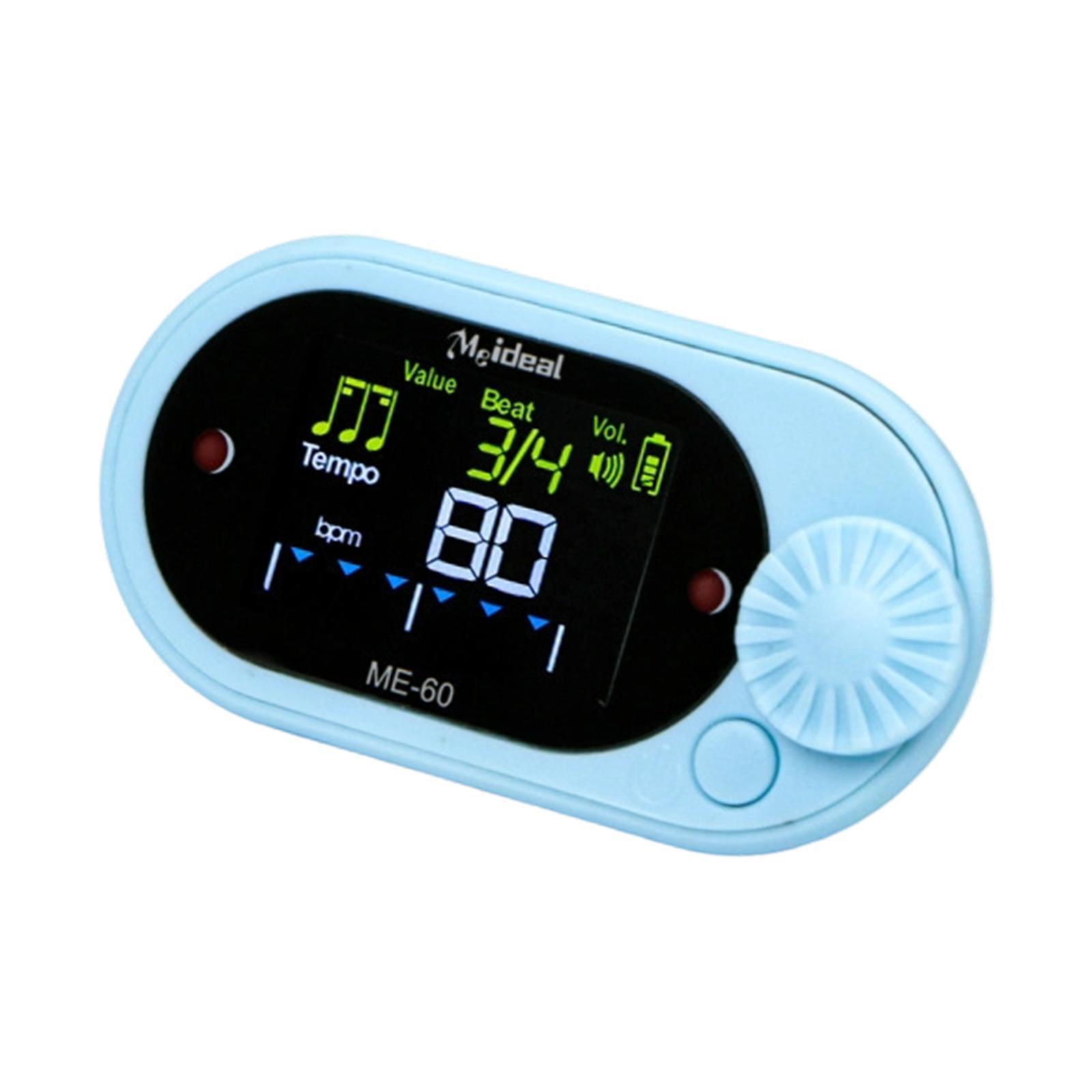 Electronic Metronome Digital Tone Generator LCD Display Compact PP Material for Piano Guitar Musicians