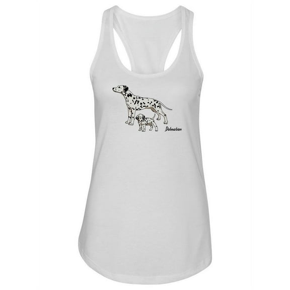 Mom And Pup Dalmatian Tank Women -Image by Shutterstock, Female Large