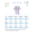 thumbnail image 2 of KIMI BEAR 2T Toddler Girl Outfit Set 3T Child Girls Clothes Ruffle Long Sleeves Floral T-shirt Top Striped Bowknot Leggings Pants 2pcs Clothing Purple, 2 of 6