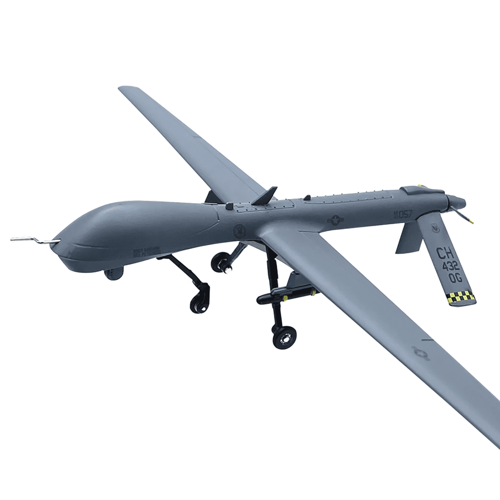 NATEFEMIN 1:72 Scale 20.5cm MQ-1 Predator Drone Alloy Aircraft Model Blue for Display and Collection Retro Elegant Style Noble Fashion