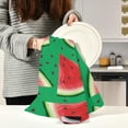 thumbnail image 2 of Red Watermelon Slices Seeds Tea Towels Set of 1 Green Watercolor Kitchen Dish Cloth with Hanging Loop, 18"x28"Lint-Free Absorbent Towel for Kitchen Drying Wiping and Cleaning, 2 of 6