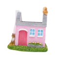 thumbnail image 2 of Jarrón con forma de cabaña, decoración del hogar, artesanía creativa, estatua multifunción, maceta Rosa, 2 of 9