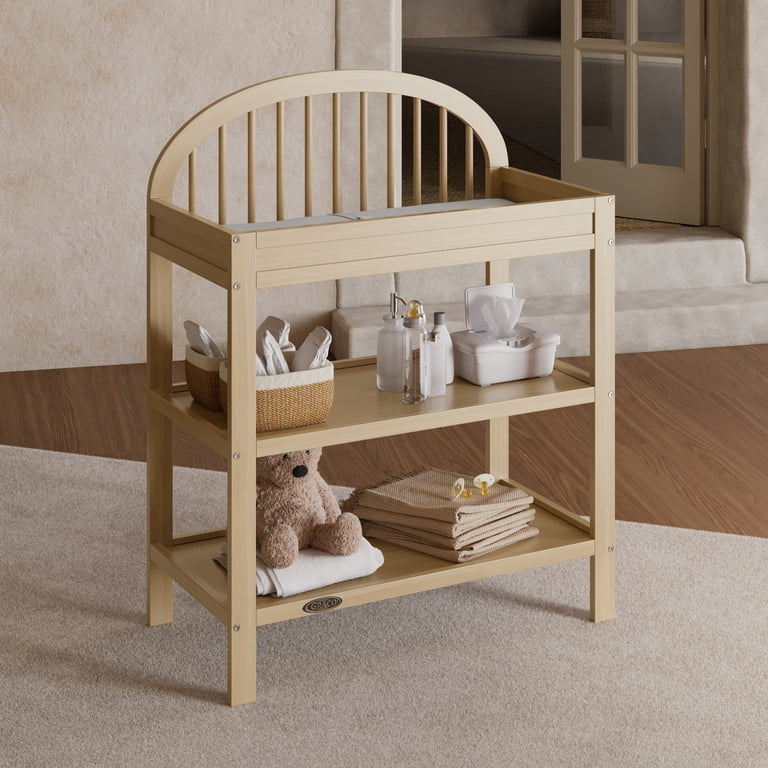 Graco Olivia Wood Changing Table with Pad, Driftwood photo 1