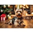 thumbnail image 2 of CafePress - Adorable Yorkshire Terrier Yorke Christmas Magnets - Rectangle Magnet, 2"x3" Refrigerator Magnet, 2 of 3