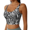 thumbnail image 2 of Balery Zebra Pattern Racerback Sports Bras for Women - Padded Seamless High Impact Support for Yoga Gym Workout Fitness-Medium, 2 of 8