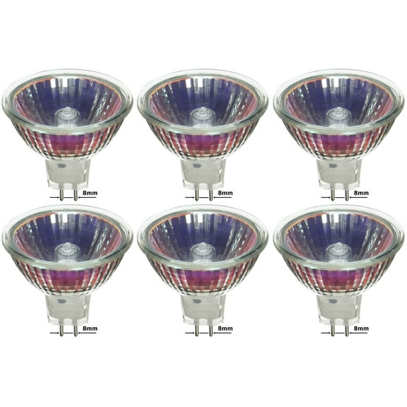 (6)-Bulbs G8 JCDR 120V 20W BI-PIN Clear 120Volts 20Watt GU8 20 Watts Anyray A1896Y