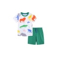 thumbnail image 2 of ITFABS Tenue Décontractée d'Été pour Petits Garçons, Haut à Manches Courtes avec Imprimé Animal, Court, 2 of 9