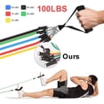 thumbnail image 3 of Exercise Resistance Band Set 11 Piece Strength Training Gym Tube Tension Band with Handle, Door Anchor, Ankle Strap, Carry Bag, 3 of 5