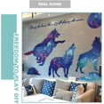 thumbnail image 5 of Calcomanía de pared para decoración de habitación de lobo, cielo estrellado, galaxia, luna brillante, pegatinas de estrellas, Teen Be, 5 of 5