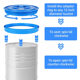 thumbnail image 2 of 2 Piezas de Tapa de Cubo A Prueba de Fugas 5 Galones, Cubos Almacenamiento Plástico, Tapas Sellado Rosca, Tapa Cubo Rosca, Almacenamiento de Alimentos para Mascotas, Azul, 2 of 7
