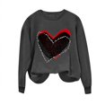 thumbnail image 4 of Meichang Chandails en Molleton pour Femmes, Chandail en Molleton de la Saint-Valentin, Hauts Mignons, Chandail en Molleton Graphique Cœur, Manches Longues, Col Rond, Coupe Ample, Pull de Vacances, 4 of 4