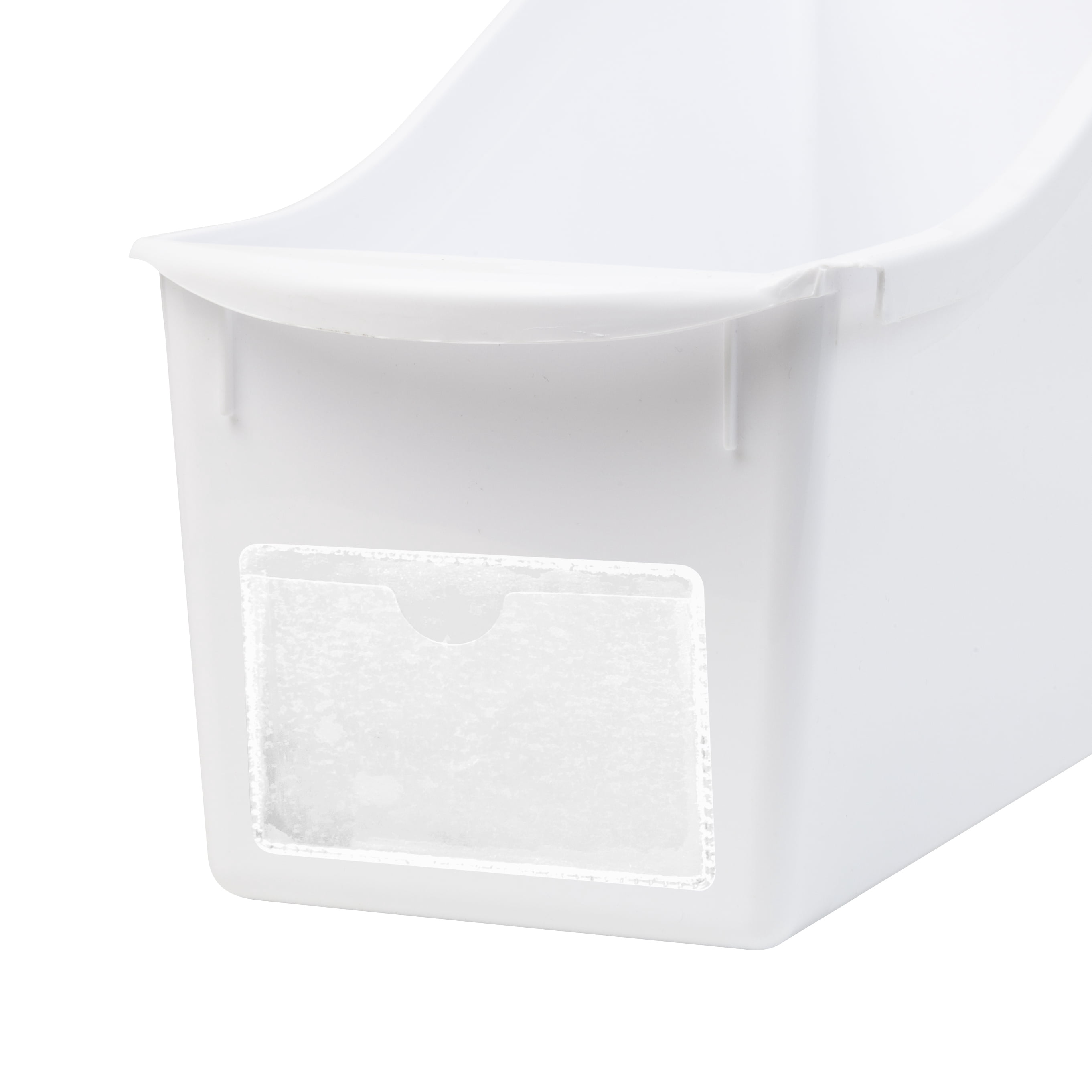 Pen+Gear Plastic Desktop Book Organizer Bin, Arctic White, 6-Pack