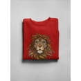 thumbnail image 3 of Beautiful Ethnic Lion Head Sweatshirt Women -Image by Shutterstock, Female 3X-Large, 3 of 4