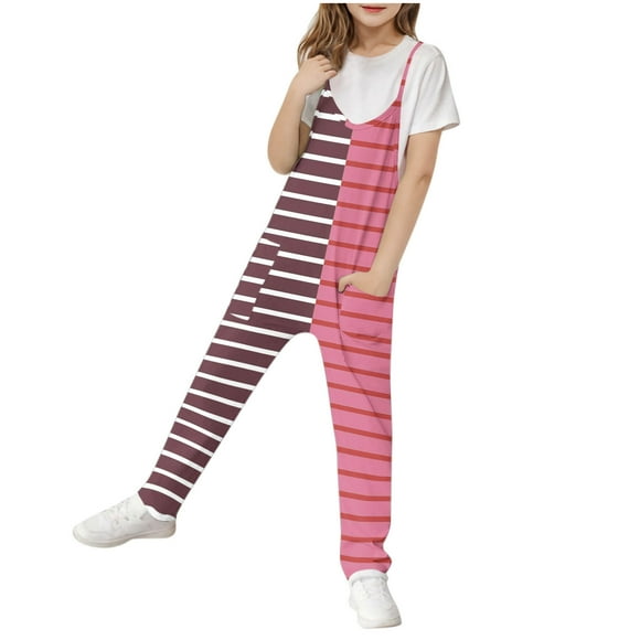 Combinaison pour Filles, Barboteuse pour Tout-Petits, Combinaison à Bretelles avec Poches, Vêtements d'Été pour Filles, Salopette Sans Manches Imprimée pour Enfants pour Usage Quotidien, Plage, Anniversaire