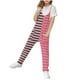 thumbnail image 1 of Odeerbi 5-14 Años Niñas Verano Mono Color Bloque Rayas Camisola Romper Primavera Casual Transpirable Cómodo Monos Correa Bib Pantalones Generales Traje de Juego, 1 of 8