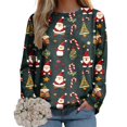 thumbnail image 5 of Futezty Women Christmas Sweatshirts 3D Digital Print Novelty Pullover Tops Funny Santa Xmas Tree Graphic Holiday Outfits, 5 of 7
