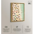 thumbnail image 2 of Beach Coastline Fun Canvas Modern Beach Wall Art by Art Remedy, Gold Frame, 24" x 36", 2 of 7