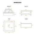 thumbnail image 4 of Whitehaus Whms2424 Noah's Wall Mounted Single Basin Stainless Steel Kitchen Sink -, 4 of 4