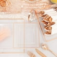 thumbnail image 6 of 175 PCS Rose Gold Plastic Plates, Rose Gold Plastic Dinnerware Sets Includes: 25 Dinner Plates, 25 Salad Plates, 25 Pre Rolled Napkins with silverware 25 Cups 9 OZ, Perfect for Valentine's Day, 6 of 6
