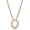 Rose Gold, variant on Initial Letter O Necklace, Moissanite, 925 Sterling Silver, Yellow Gold Vermeil