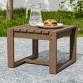 thumbnail image 2 of INTER HUT Wood Square&nbsp;Side Table, Patio End Tables, Outdoor Cedar Wood Coffee Table for Patio, Backyard, Pool, Indoor or Outdoor, 2 of 7