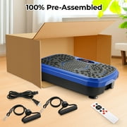 LAZY BUDDY Vibration Plate Exercise Machine Lymphatic Drainage Platform Whole Body Shaker Home Workout Training Equipment for Weight Loss & Toning, Blue