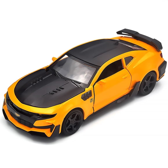 The 1:32 scale is suitable for Chevrolet Camaro alloy die-cast car models, equipped with openable doors, lights, sounds and a spring-back function. Boys' toy cars, children's birthday gift toy cars.