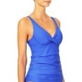 thumbnail image 2 of Time and Tru Women's and Women's Plus Size Twist Front Tankini Swim Top, 2 of 3