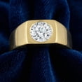 thumbnail image 4 of Pompeii Mens 1 ct Round Solitaire Diamond Wedding Ring 14k Yellow Gold (G/H,SI1-SI2), 4 of 5
