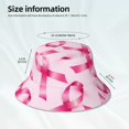 thumbnail image 6 of Easygdp Breast Cancer Ribbons Awareness Double-Sided Reflective Fisherman Hat,Sun Visor,Casual Hat,Fluorescent Hat,Suitable For Outdoor And Night Walking,Unisex, 6 of 9