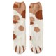 thumbnail image 4 of Jumpingount Calcetín de animales, calcetín de lana de Coral, esponjoso invierno, estilo japonés, Color térmico, ropa de casa de moda, blanco + punto Punto blanco + café 5piezas Jumpingount CBP256460, 4 of 4