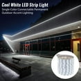thumbnail image 2 of WYZworks 2760LEDs 150ft Cool White 16-Mode Flat LED Outside Strip Lights SMD 2835 Waterproof Permanent Heavy Duty Outdoor Exterior Accent Lighting, ETL Certified, Connectable Flexible Clear PVC Shell, 2 of 7