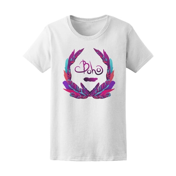 Bohemian Wreath With Feathers Tee Women's -Image by Shutterstock