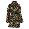 thumbnail image 2 of Watercolor Carrot And Radish Women Bathrobe One Size Univeral Fits, Carrot Farming Planter Fashion Lightweight Plush Fleece Long Robe For Women, 2 of 4