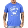 thumbnail image 4 of Funny Fathers Day Shirt Just Resting My Eyes  Sleeping Dad Recliner Graphic Tee Heather Blue Shirt Adult Small, 4 of 6