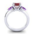 thumbnail image 4 of 2.50 Carat Round Cut Red Ruby & Amethyst Gemstone Stunning Wedding Ring for Ladies Solid 18K White Gold Size 10.5 by Diamond-Capitals, 4 of 8