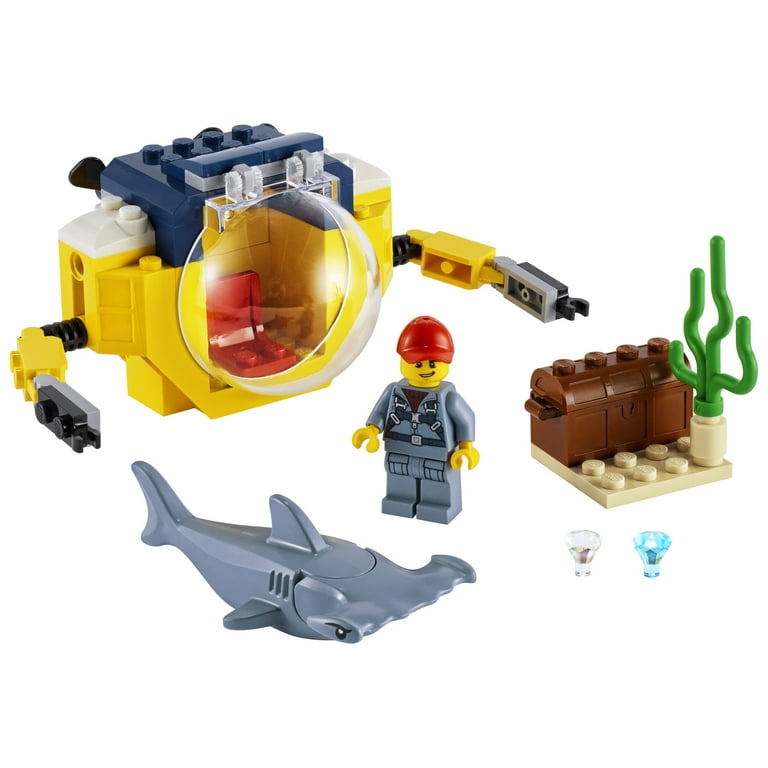 LEGO City Ocean Mini Submarine 60263 Deep Sea Shark Attack Dive Building Toy for Kids 4 41 Pieces Walmart
