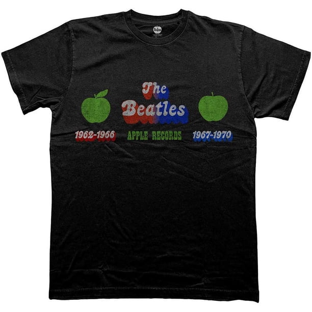 The Beatles - Camiseta Apple Years para Adultos Unisex (Negro)