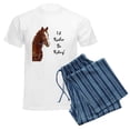 thumbnail image 6 of CafePress - Id Rather Be Riding! Horse Men's Light Pajamas - Men's Light Loose Fit Cotton Pajama Set, 6 of 7