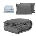 thumbnail image 1 of Edredón Queen Size DICASA Gris + Sábanas Softy + Almohadas 2Pack, 1 of 8