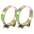 thumbnail image 1 of Unique Bargains 2Pack T-Bolt Hose Clamps, 92-97mm/3.62'-3.82' ID Range, Iron Radiator Hose Clamp Intake Clamp, 1 of 4
