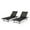 Black/Dark Gray, variant on GDF Studio Simon Outdoor Aluminum and Mesh Armless Adjustable Chaise Lounge, Set of 2, Black and Dark Gray