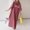 Pink, variant on Women's Casual Dress Women's Summer Loose Casual Print Short Sleeve T Shirt Long Dress White XXL