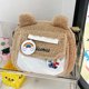 thumbnail image 4 of Bolsa bandolera de felpa pequeño con orejas de dibujos animados lindo con alfiler para vacaciones de fin de semana Ndcxsfigh Para Estrenar, 4 of 6