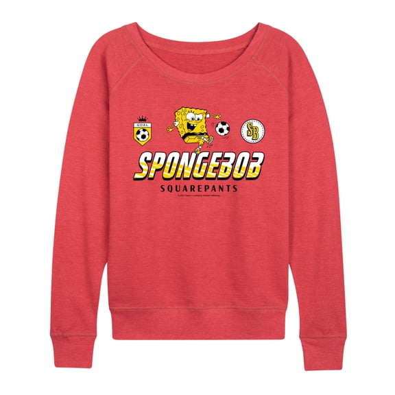 SpongeBob SquarePants - SpongeBob Soccer Jersey - Women's French Terry Long Sleeve Pullover