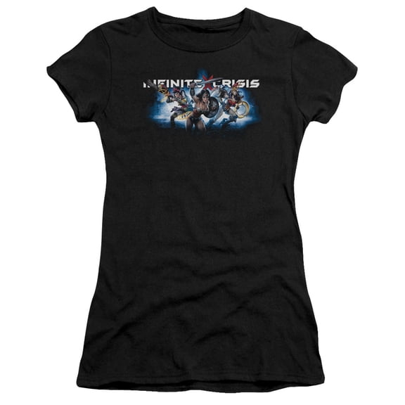 Infinite Crisis - Ic Blue - Juniors Teen Girls Cap Sleeve Shirt - XX-Large