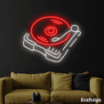 thumbnail image 2 of Craftnamesign Vinyl Record Neon Sign, Music Studio Decor, Vinyl Record Art, 2 of 4