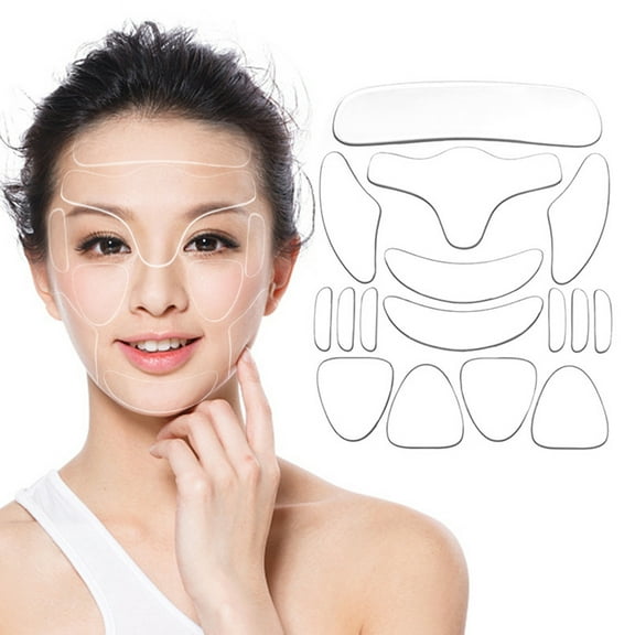 Tnobhg 1 Set Anti-Wrinkle Patch for Face Forehead Reusable Silicone Patches Overnight Facial Patches to Smooth Frown Lines Crow's Feet Hypoallergenic Skin Care Patches