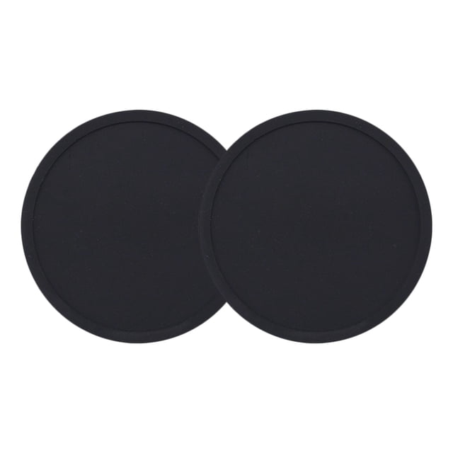 TIELUTT 2PCS 3.94IN Round Silicone Cup Mat Modern with Spill Proof Ring Cup Mat Food Grade Doilies for Tables Small Dining Set round Large round Table Mats 30 Inches round Place Mats Place Mats for 4